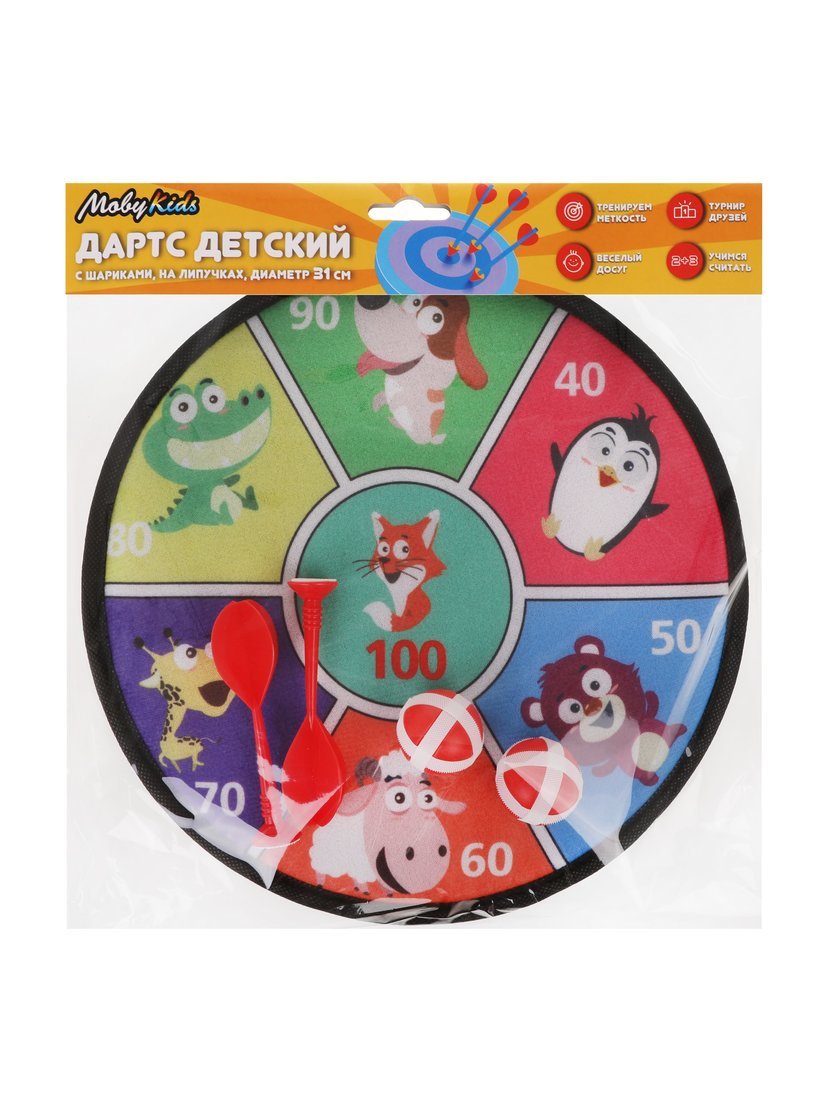 Дартс детский Moby kids на липучках (28 см) - фото 2