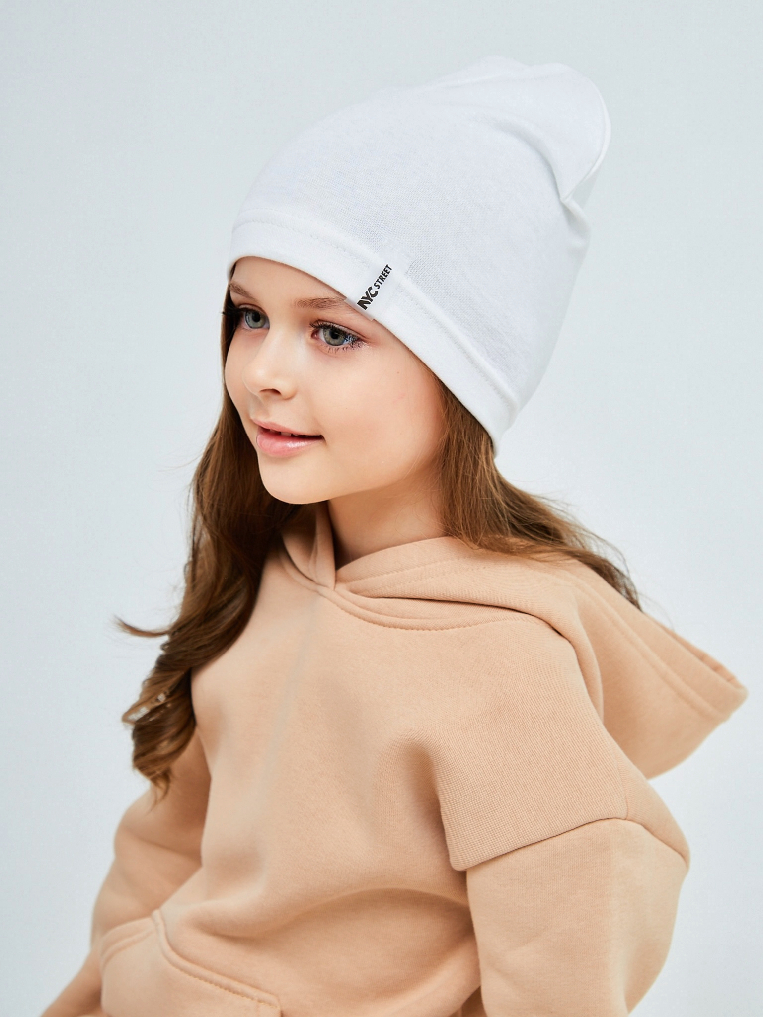 Шапка NYCkids NYC-H-027-plainG-white - фото 8