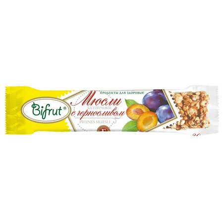 Батончик Bifrut мюсли на фруктозе чернослив 30г
