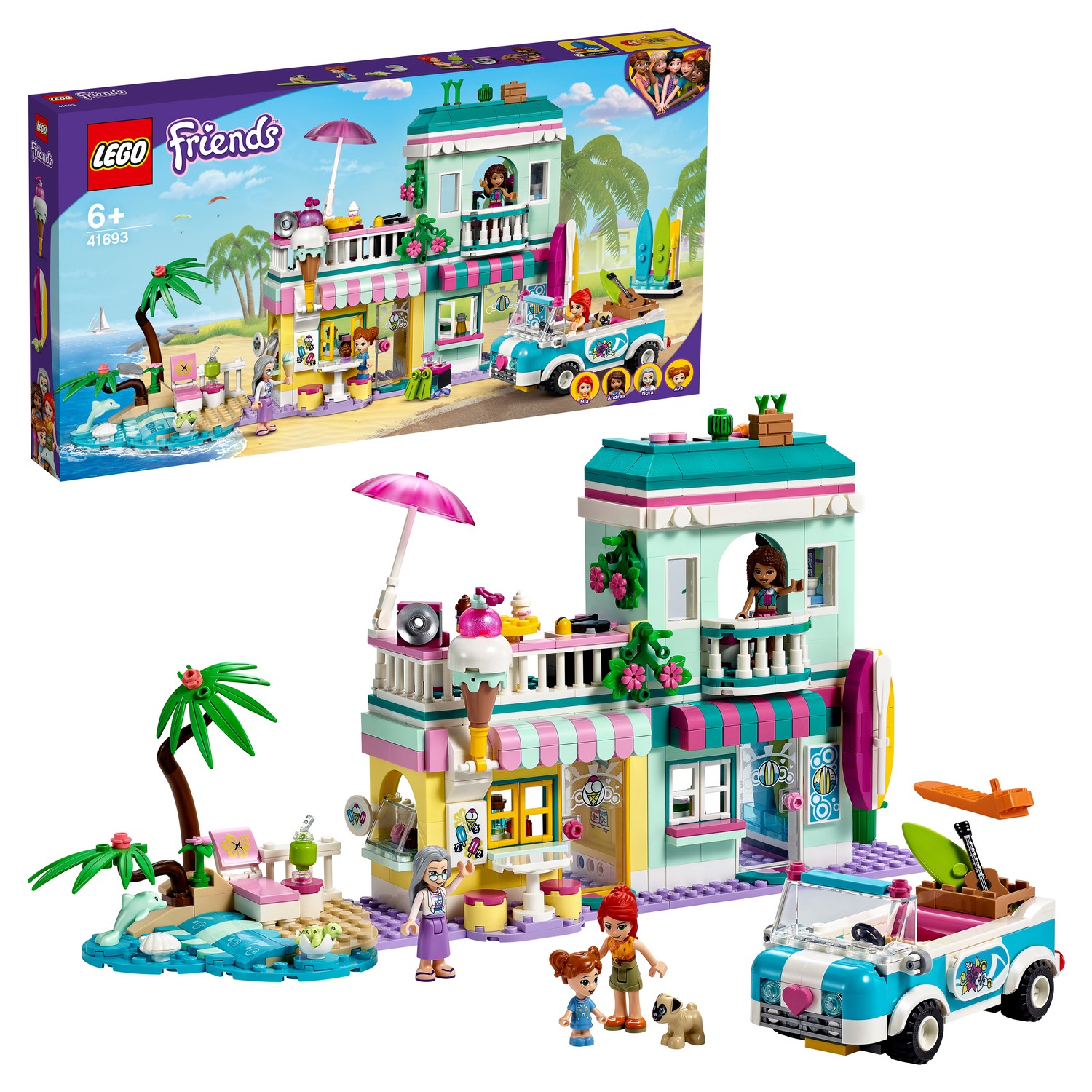 Конструктор LEGO Friends Серферский дом на берегу 685 дет. - фото 1