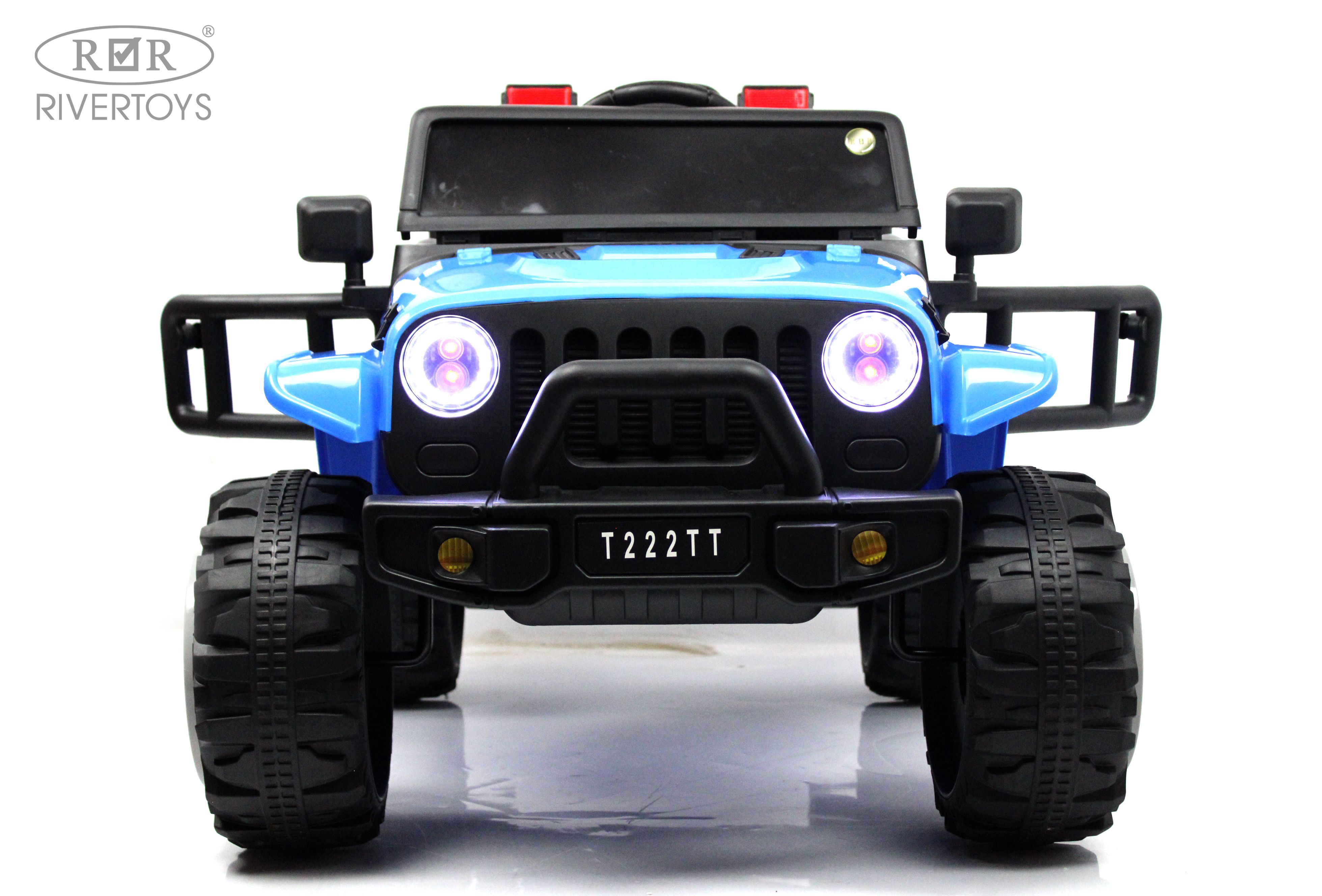 Электромобиль RIVERTOYS T222TT-4WD-BLUE С пультом ДУ - фото 25