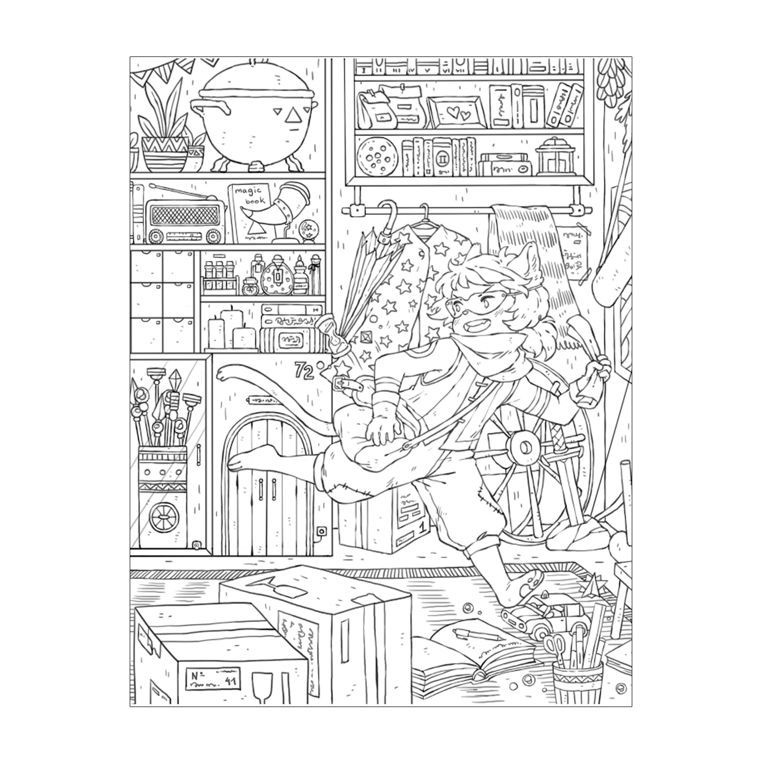 Раскраска Anime art Волшебное приключение Книга для творчества в стиле аниме и манга - фото 3