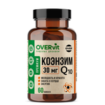 Коэнзим Q10 OVER Бад для продления молодости здоровья сердца и энергичности 60 капсул