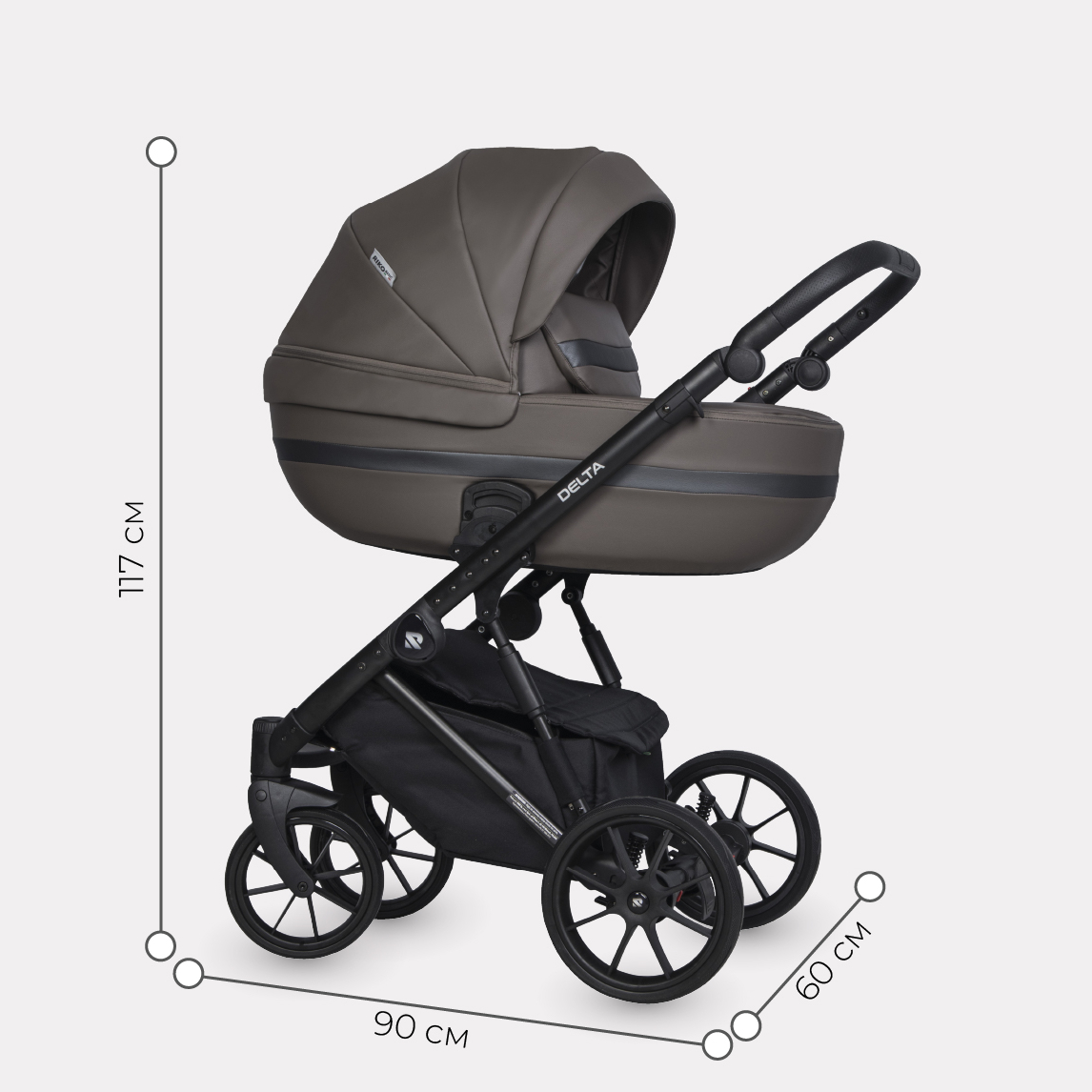 Коляска 3в1 Riko Basic Delta Ecco - фото 2