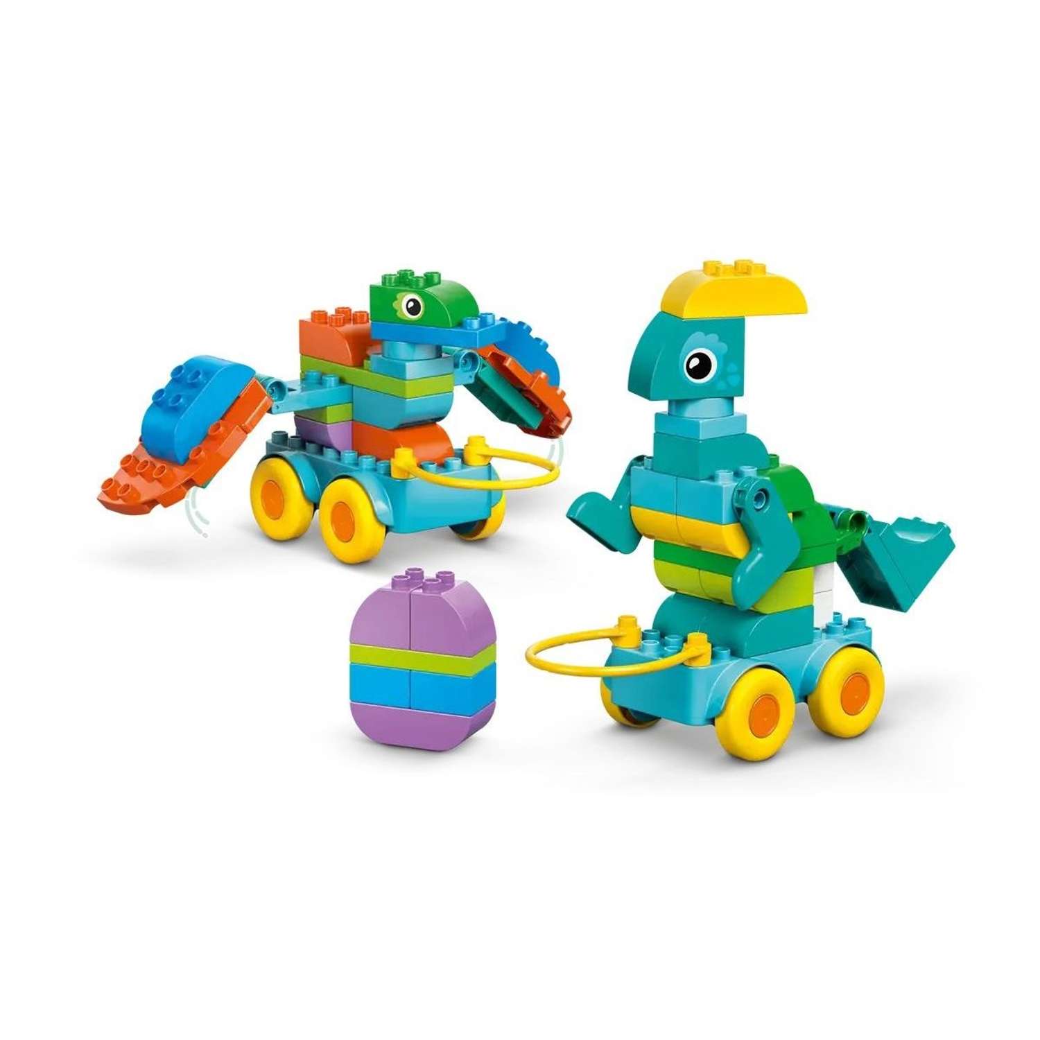 Конструктор LEGO DUPLO 3 в 1 Динозавр на колесах блочный - фото 5