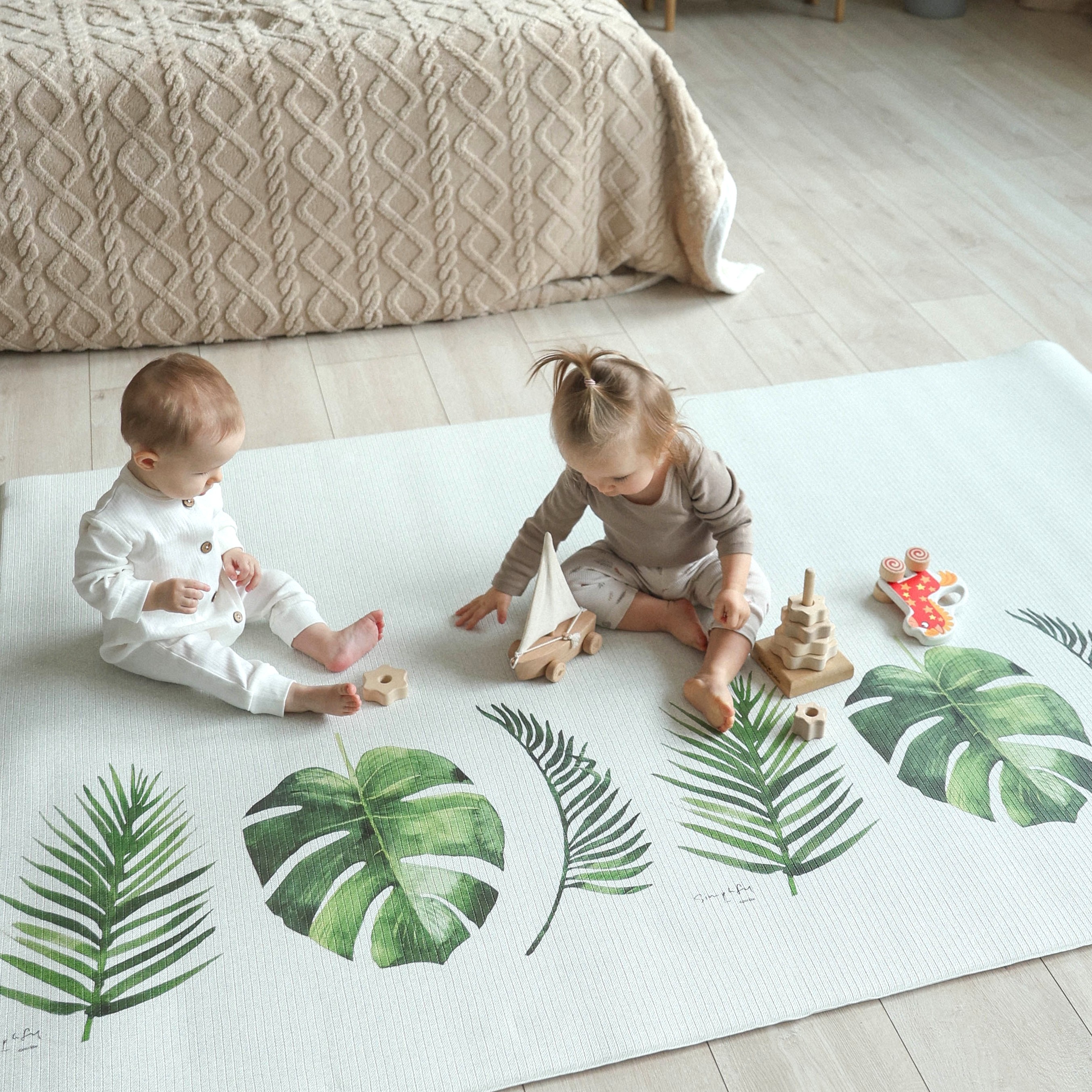 Коврик двухсторонний PARKLON Pure Soft Монстера и Холмы PB-932-BCHW - фото 9