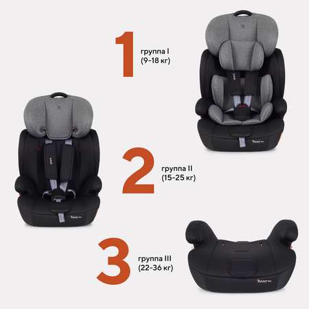 Автокресло Rant Basic Spark Grey 1/2/3 (9-36 кг)