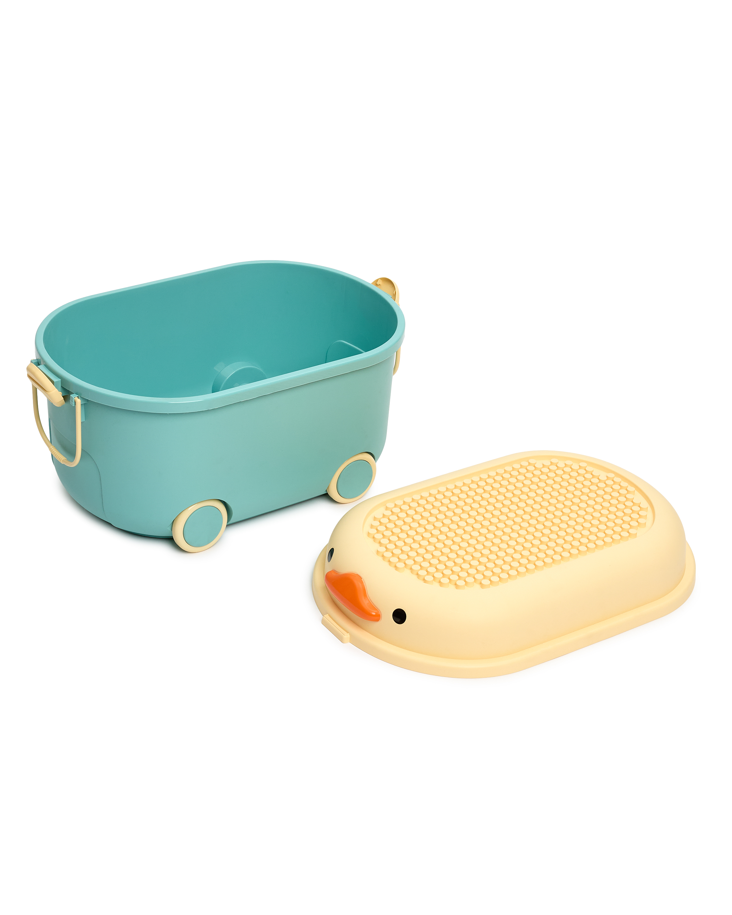 Ящик для хранения игрушек BabyGo бирюзовый - фото 4