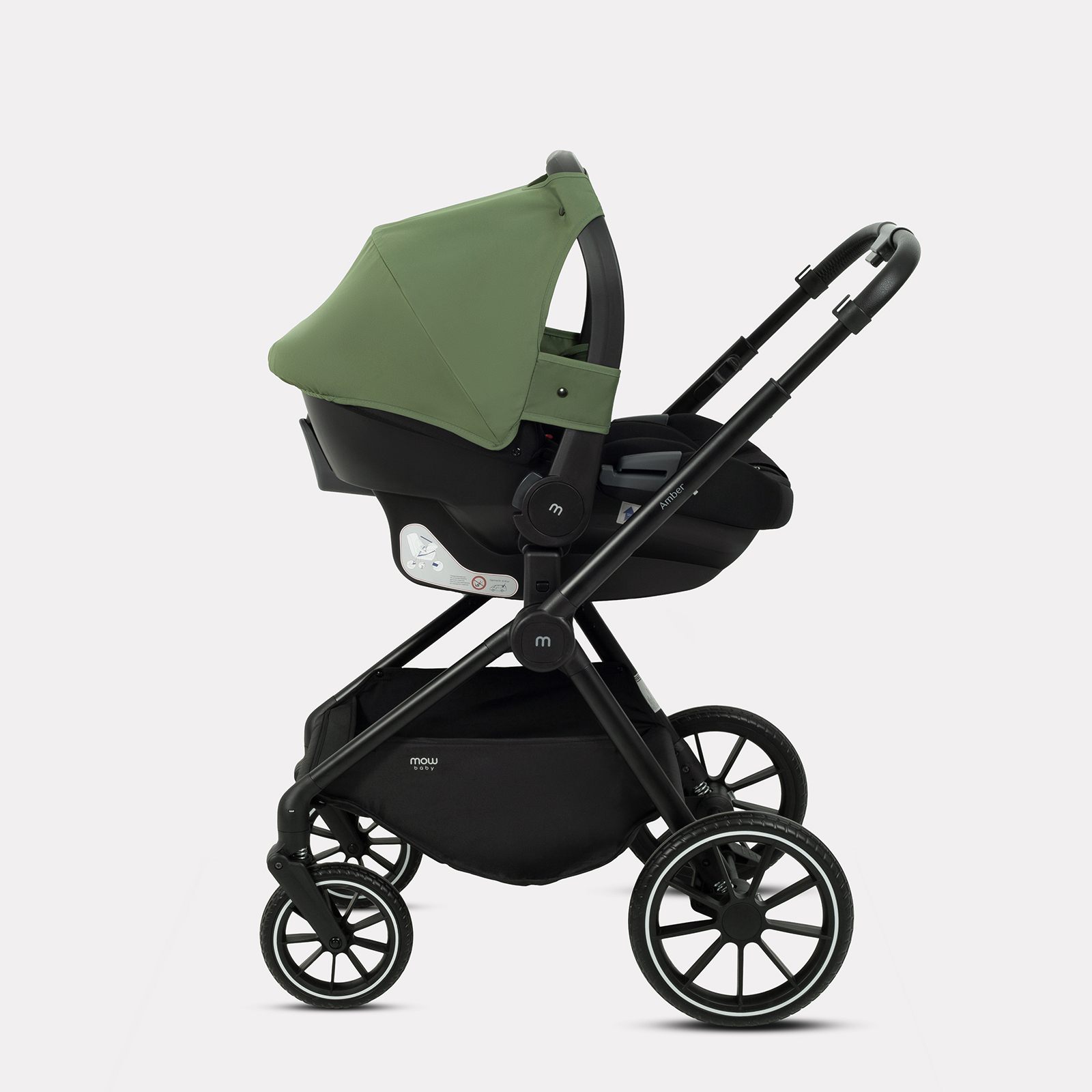 Коляска 3в1 MOWbaby AMBER зеленый - фото 21