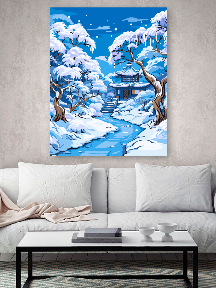 Картина по номерам Hobby Paint Зимний японский сад в ассортименте - фото 3