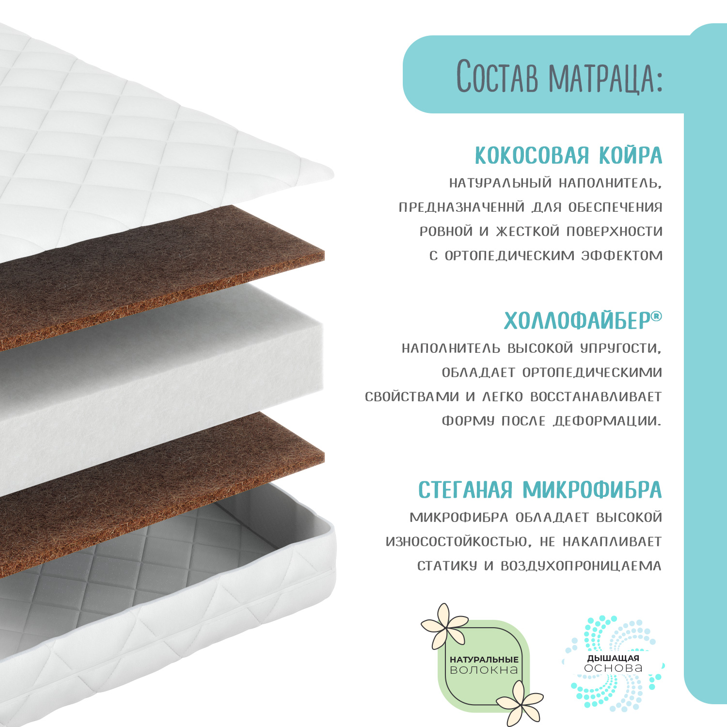 Матрас Babyton Kids Twin 140х70 - фото 3