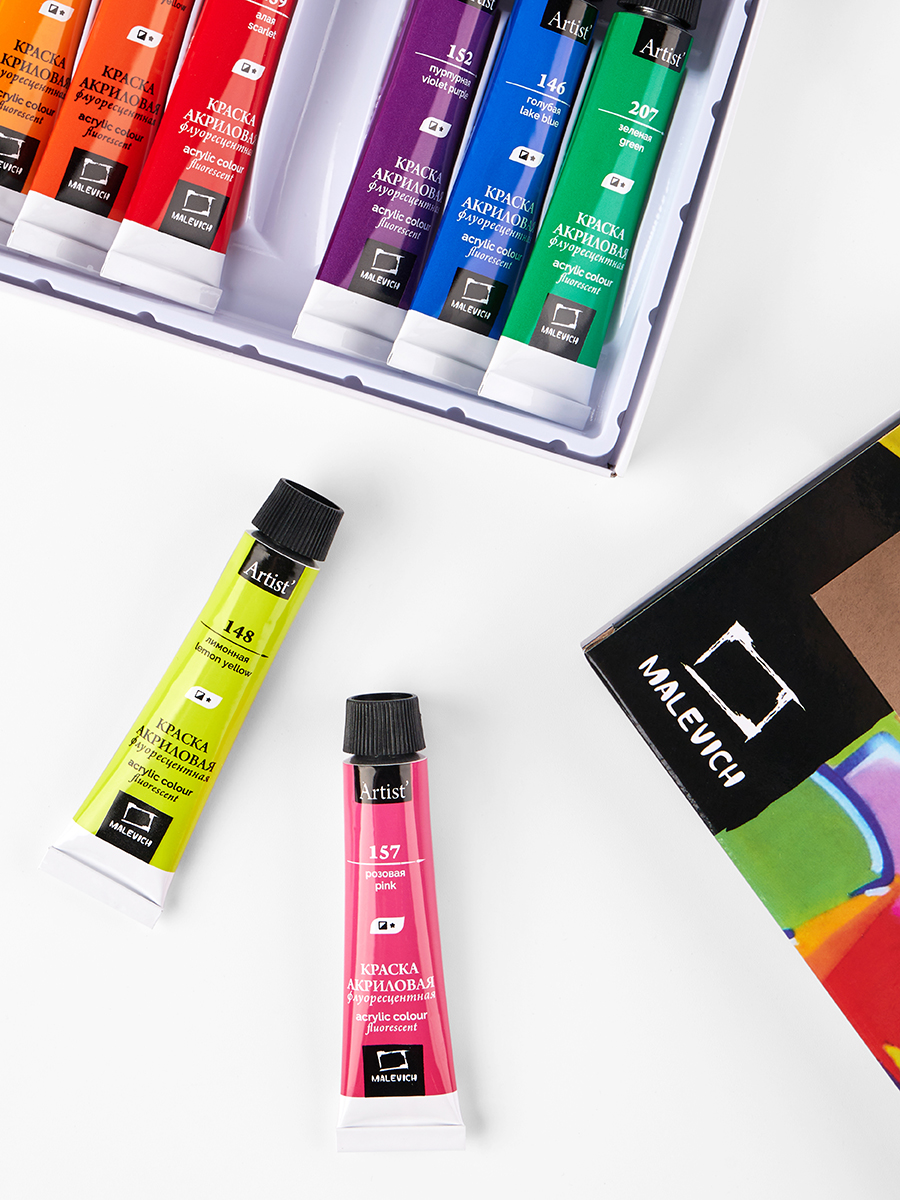 Краски акриловые Малевичъ 8 цв. - фото 19
