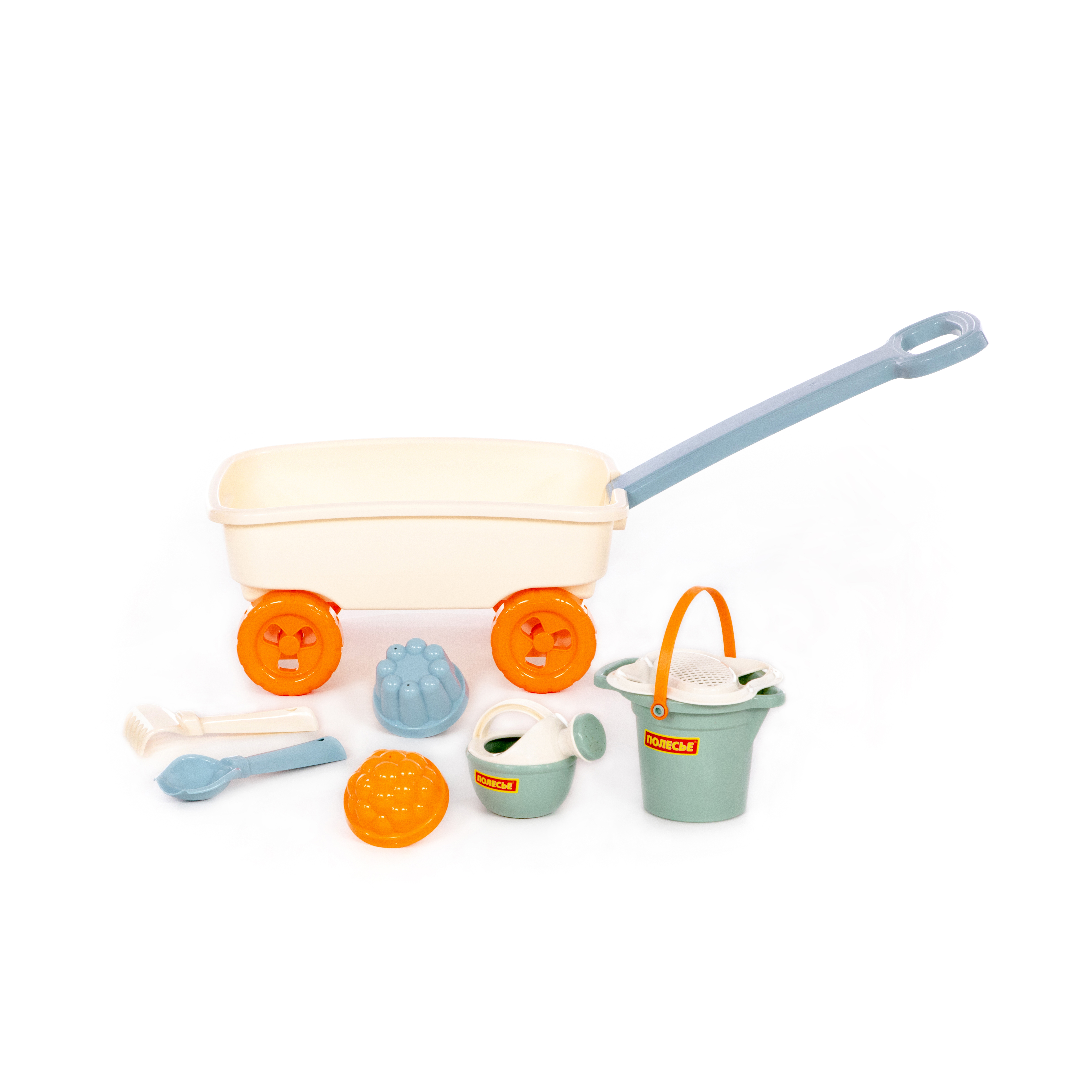 Песочный набор Полесье с тележкой 1 предм. - фото 3