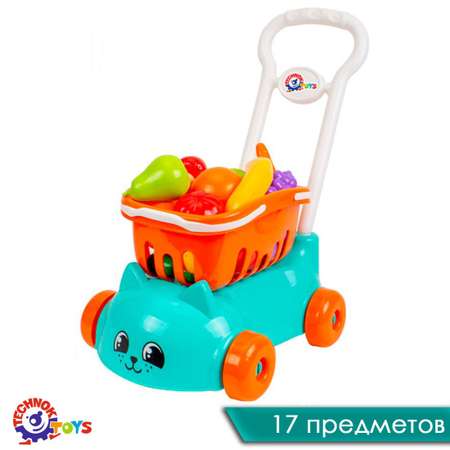 Игровой набор Технок продукты, тележки и корзинки