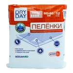 Пелёнки одноразовые DRY DAY 60х60 см 10 шт.
