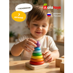 Изображение товара Игрушка Alatoys пирамидка Сортер 7 деталей в ассортименте