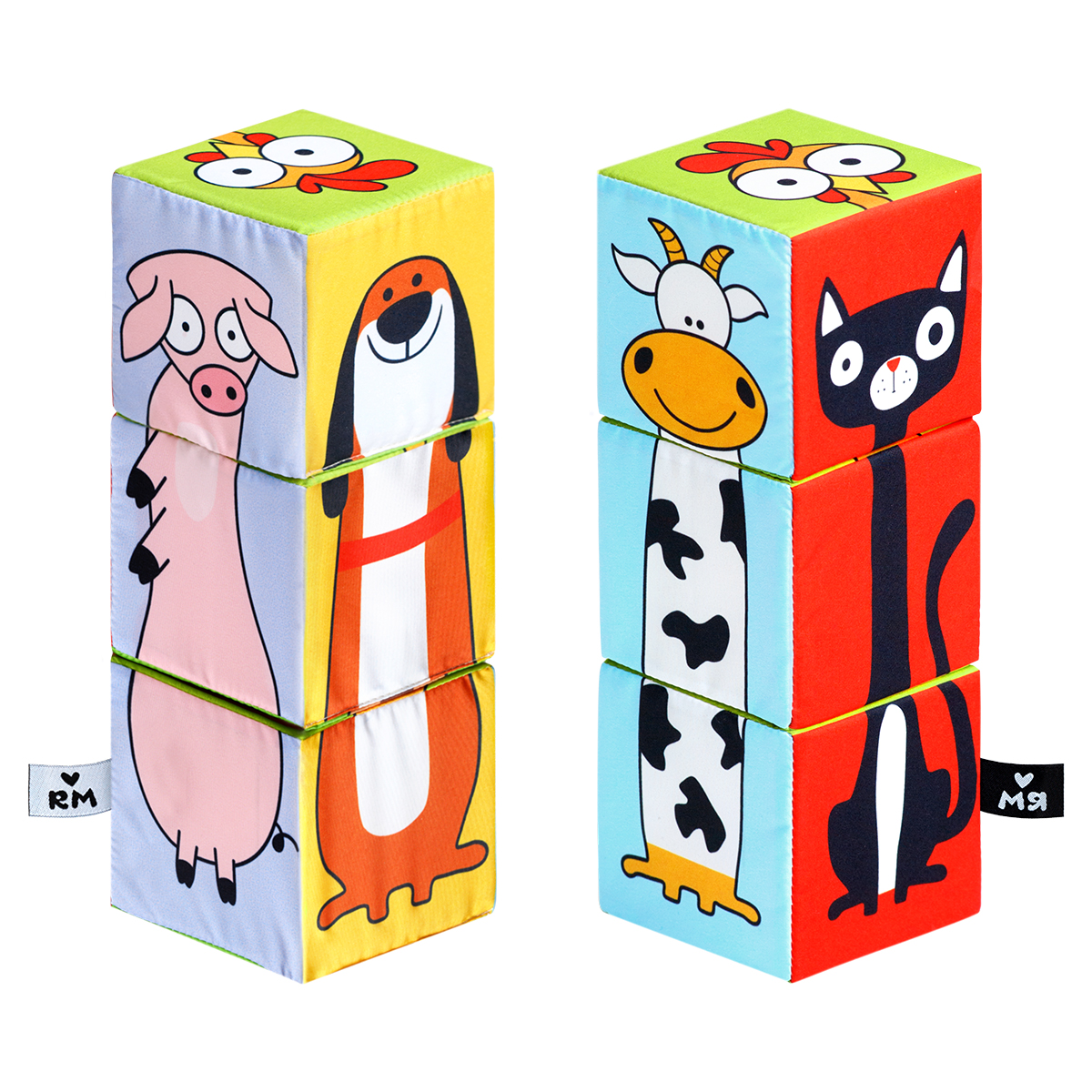 Игрушка Мяшечки кубики Домашние животные - фото 2