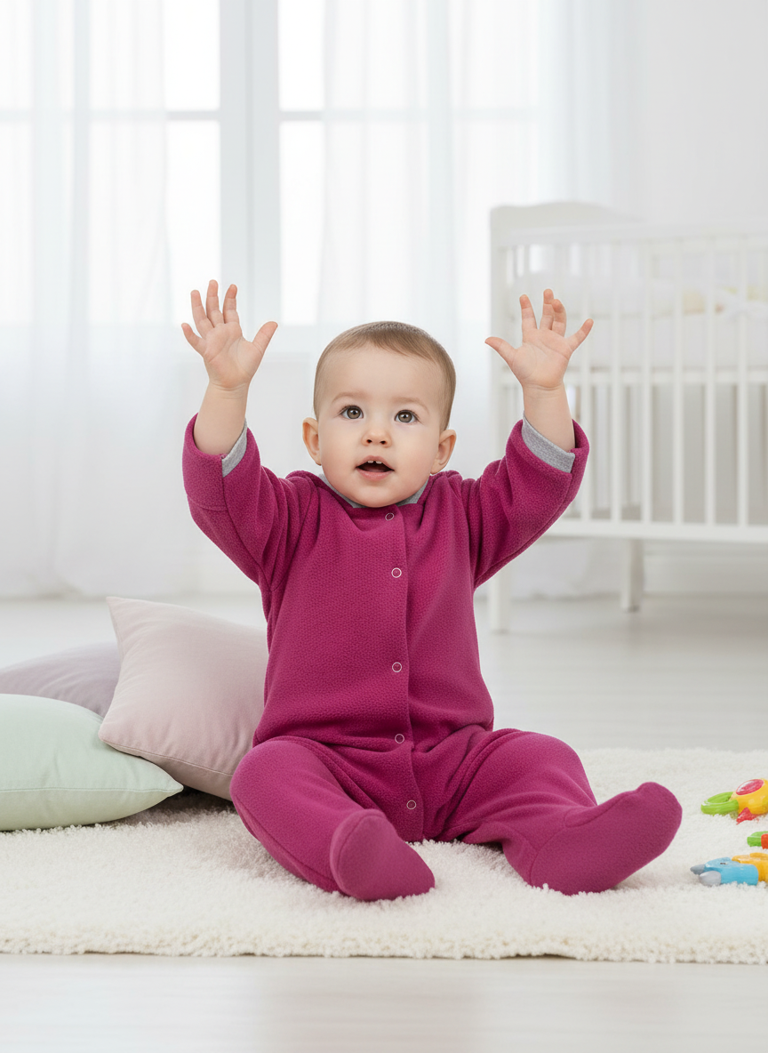 Изображение товара Флисовый комбинезон Утенок для девочки 74 см с капюшоном