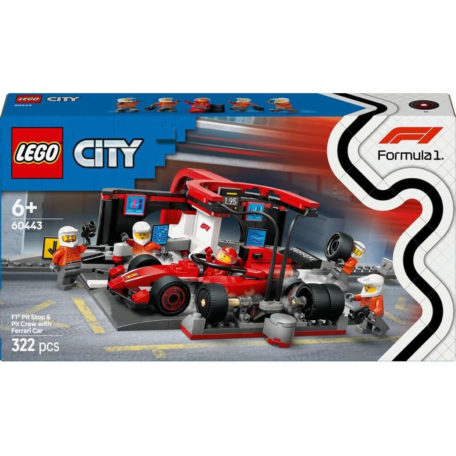 Конструктор LEGO City Формула 1 Питстоп Ferrari Car блочный - фото 9
