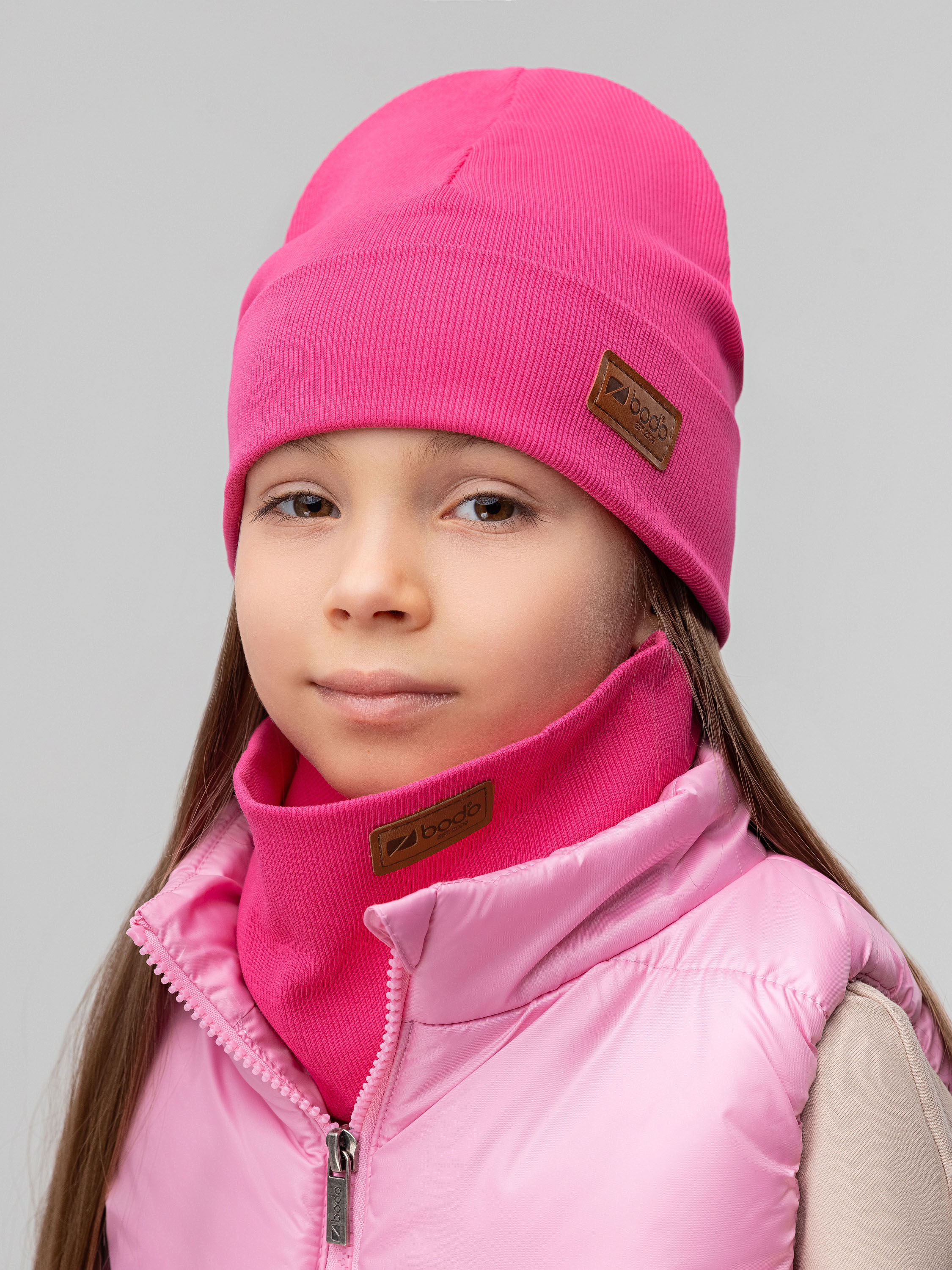 Шапка и снуд Bodo 13-201MU_малиновый - фото 2