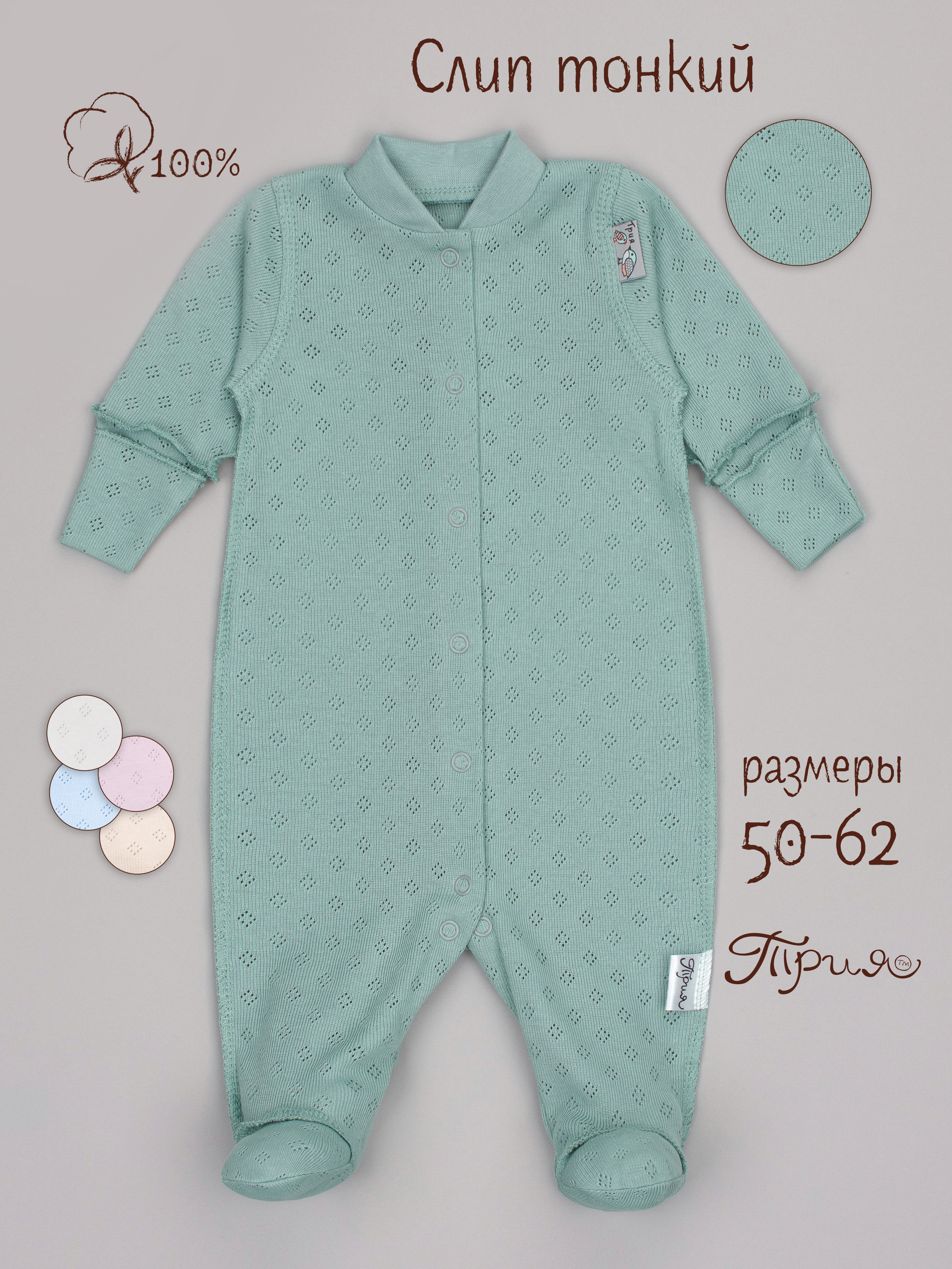 Комбинезон ТРИЯ 1015 ажурная рибана НВ туркус - фото 2