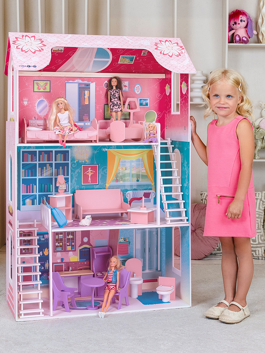 Домик для кукол PAREMO 121 см с мебелью PD315 - фото 2