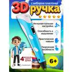 3D ручка ТОТОША с набором пластика и трафарета в ассортименте