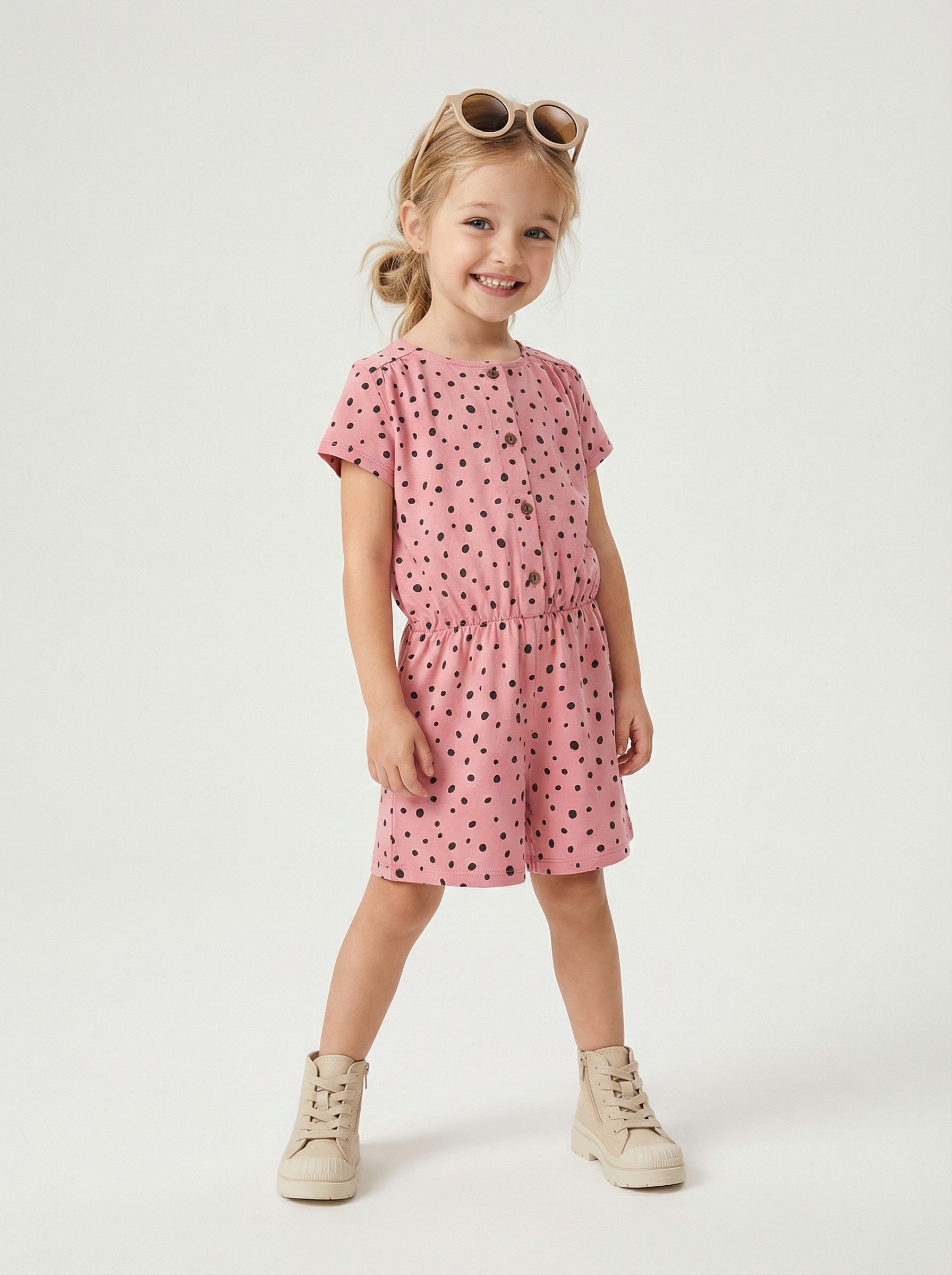 Изображение товара Полукимбинезон для девочек YOULALA 146 летний комбинезон с коротким рукавом