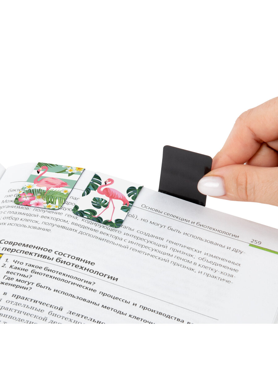 Закладки канцелярские Brauberg магнитные для книг в школу набор 6 штук - фото 8