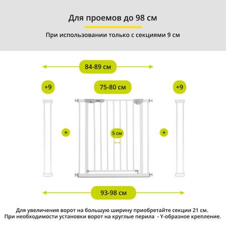 Дополнительная секция Hauck Open N Stop 9 см white