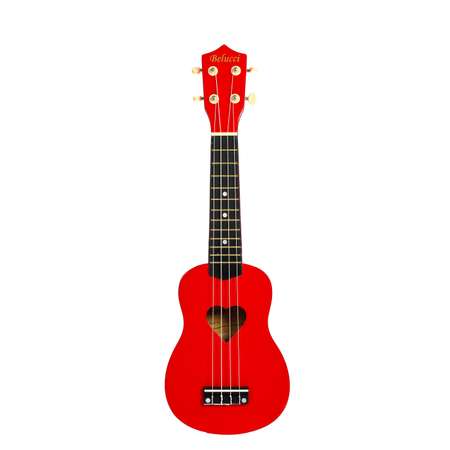 Детская гитара сердце Belucci Укулеле сопрано B21-11 Heart Red