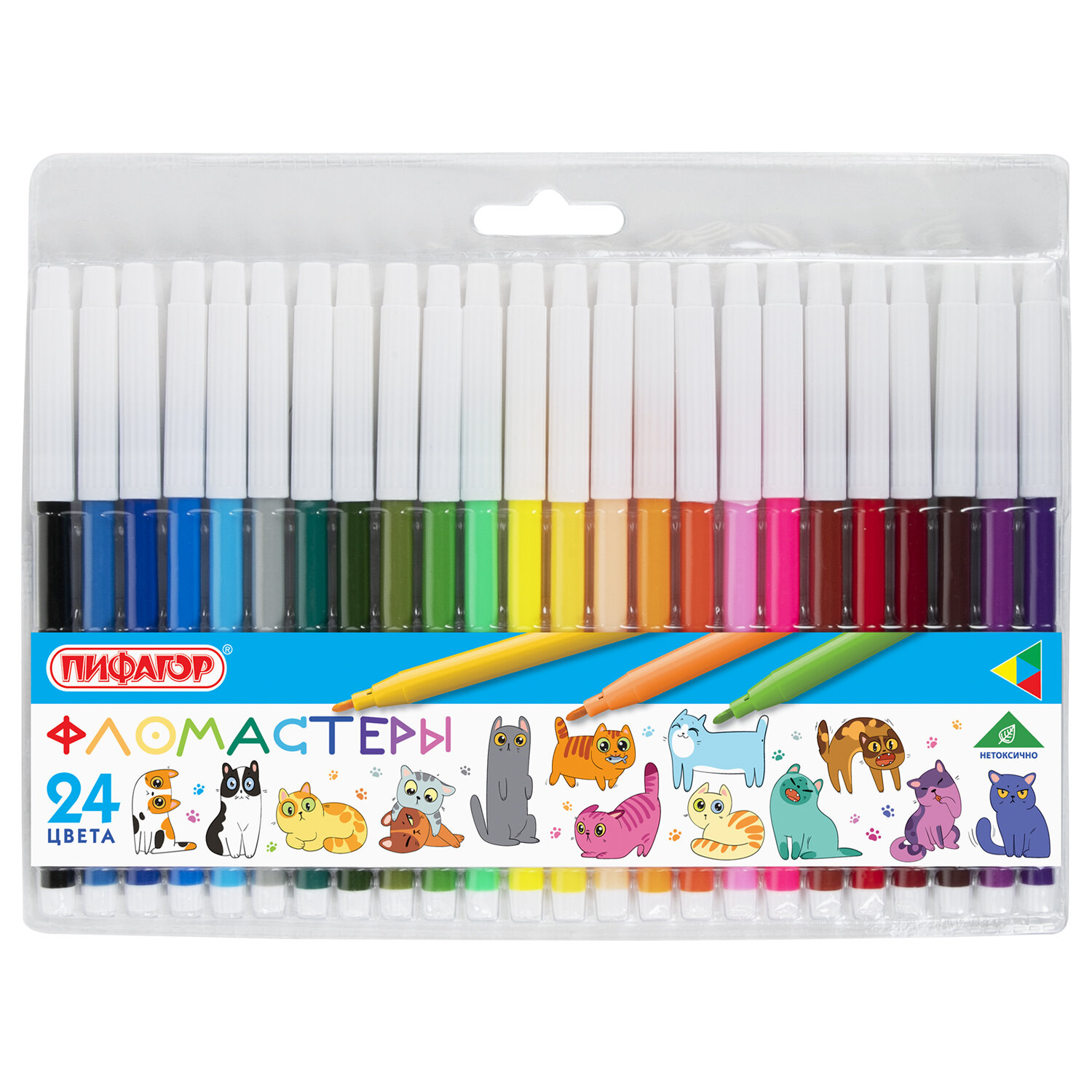 Фломастеры Пифагор 24 цв. - фото 6