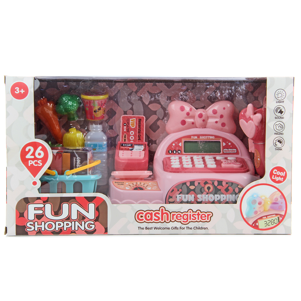 Игровой набор Veld Co тележки и корзинки, прилавок, касса, продукты - фото 5