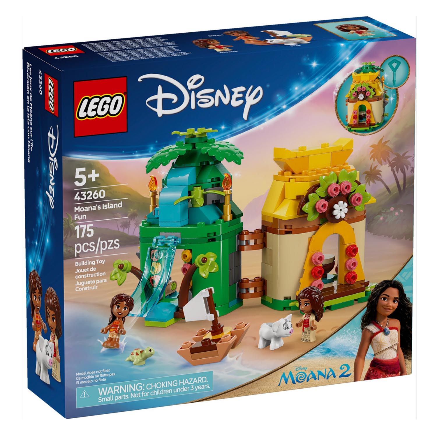 Конструктор LEGO Disney Princess Развлечения Моаны на острове 175 дет. - фото 12