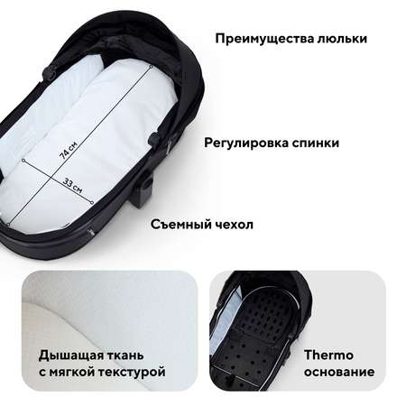 Коляска 2в1 Rant Falcon Therm черный