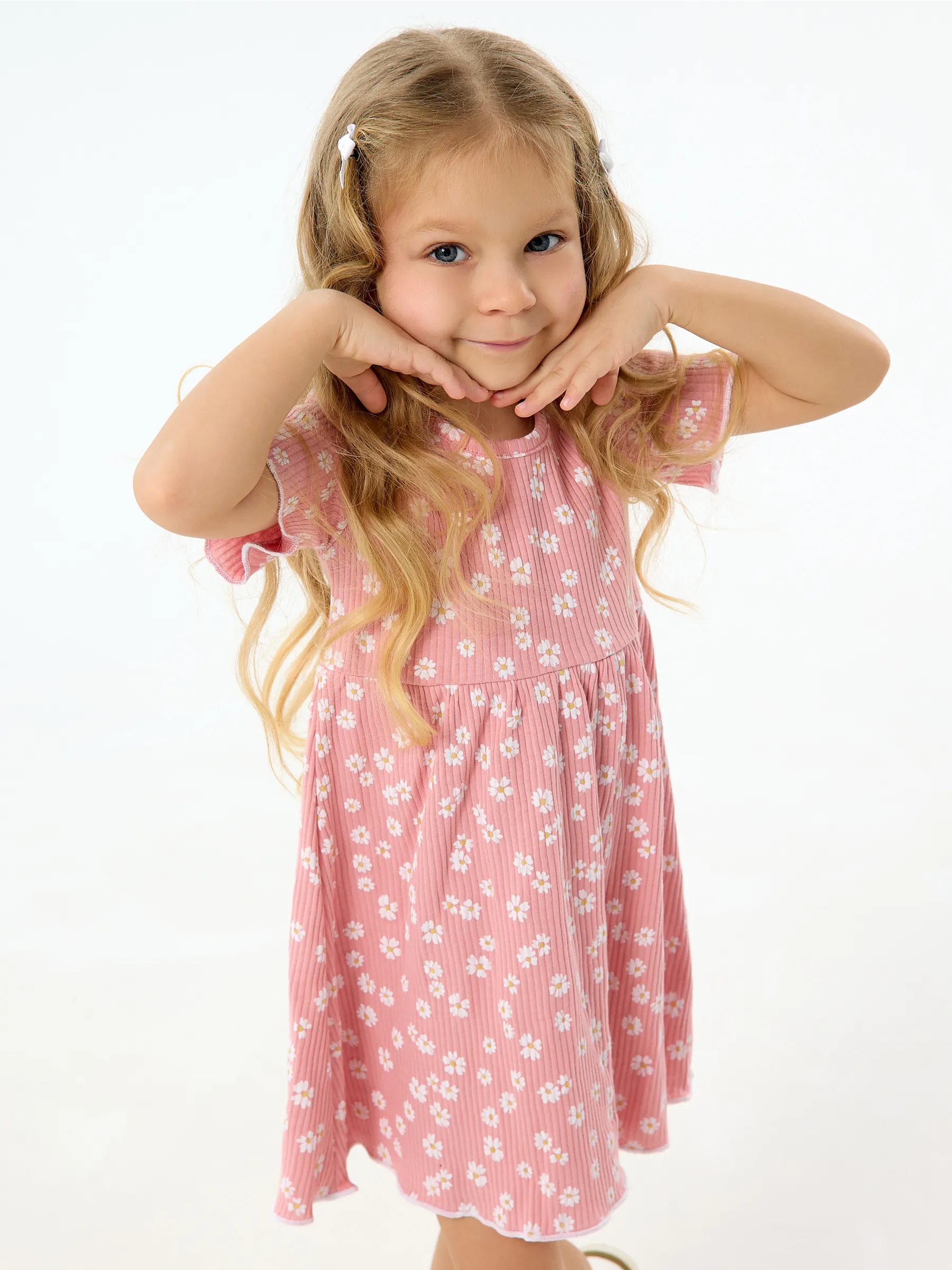 Платье YAXX 007--Платье ромашка/пудровый (Л) - фото 6