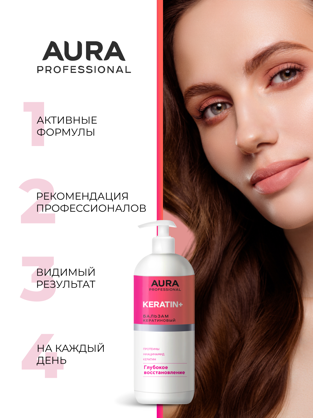 Бальзам AURA Глубокое восстановление 850 мл - фото 4