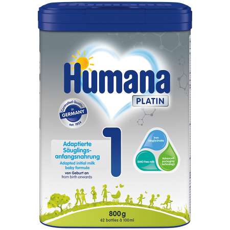 Начальная молочная смесь Humana Platin 1 800г с 0 до 6месяцев