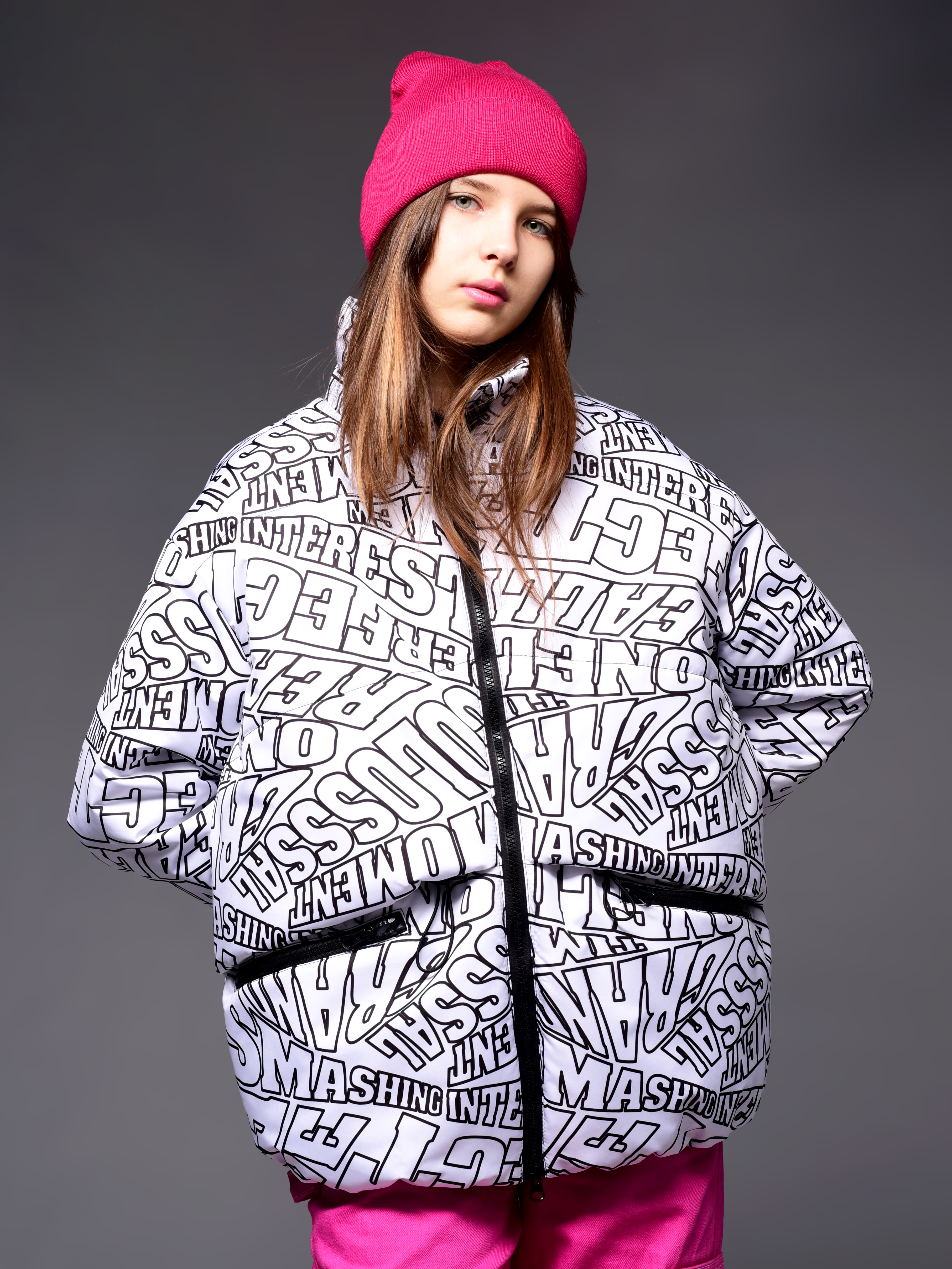 Куртка Аврора 1105-Д/принт-белый - фото 1