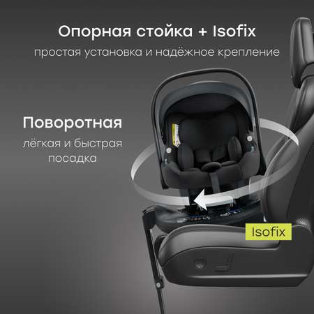 База Isofix для автолюльки и автокресла Happy Baby i-BASE поворотная i-size