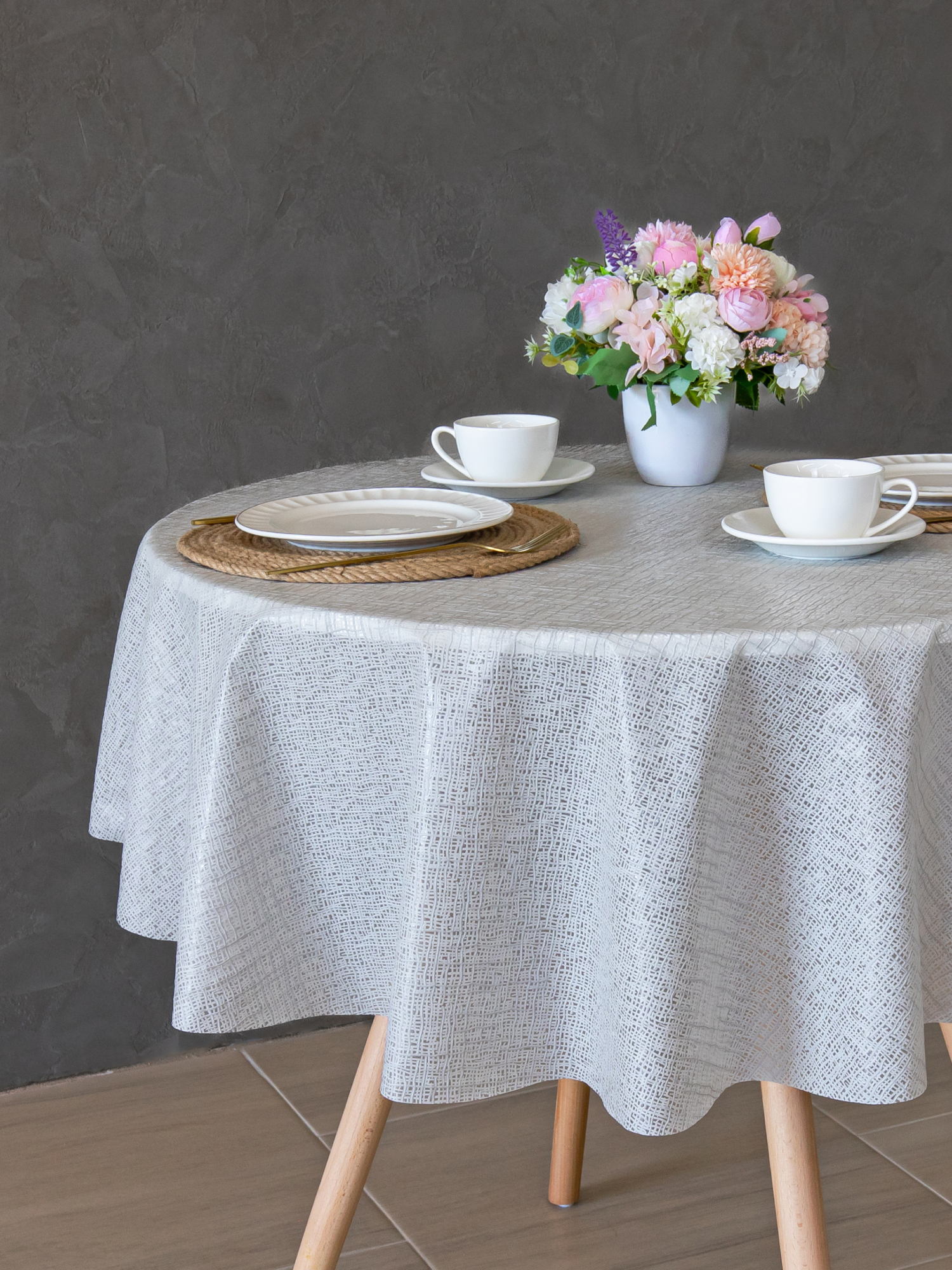 Скатерть круглая на стол VILINA Элегия d-128 см - фото 6