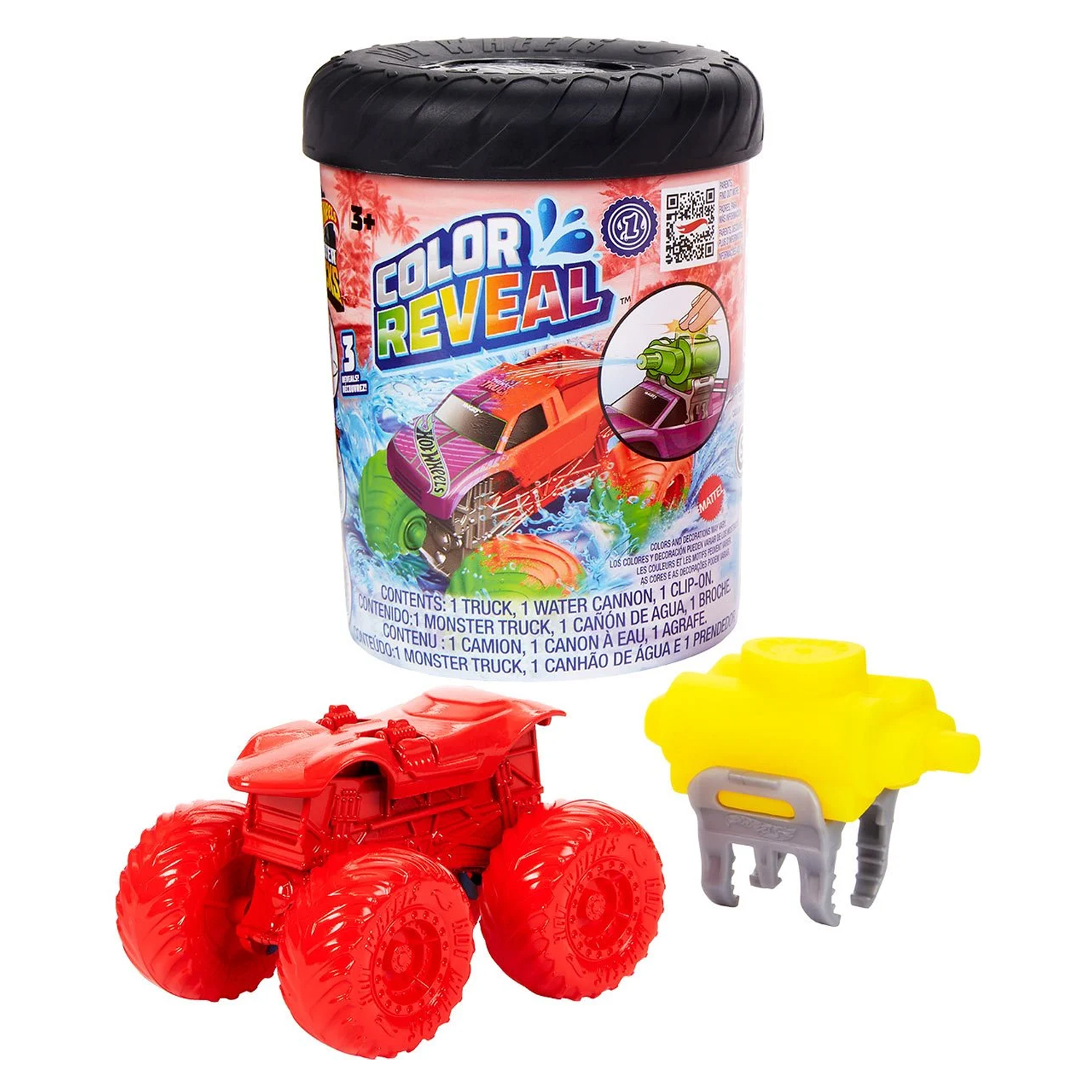 Монстр-трак Hot Wheels Color Reveal 1:64 HJF39 - фото 1
