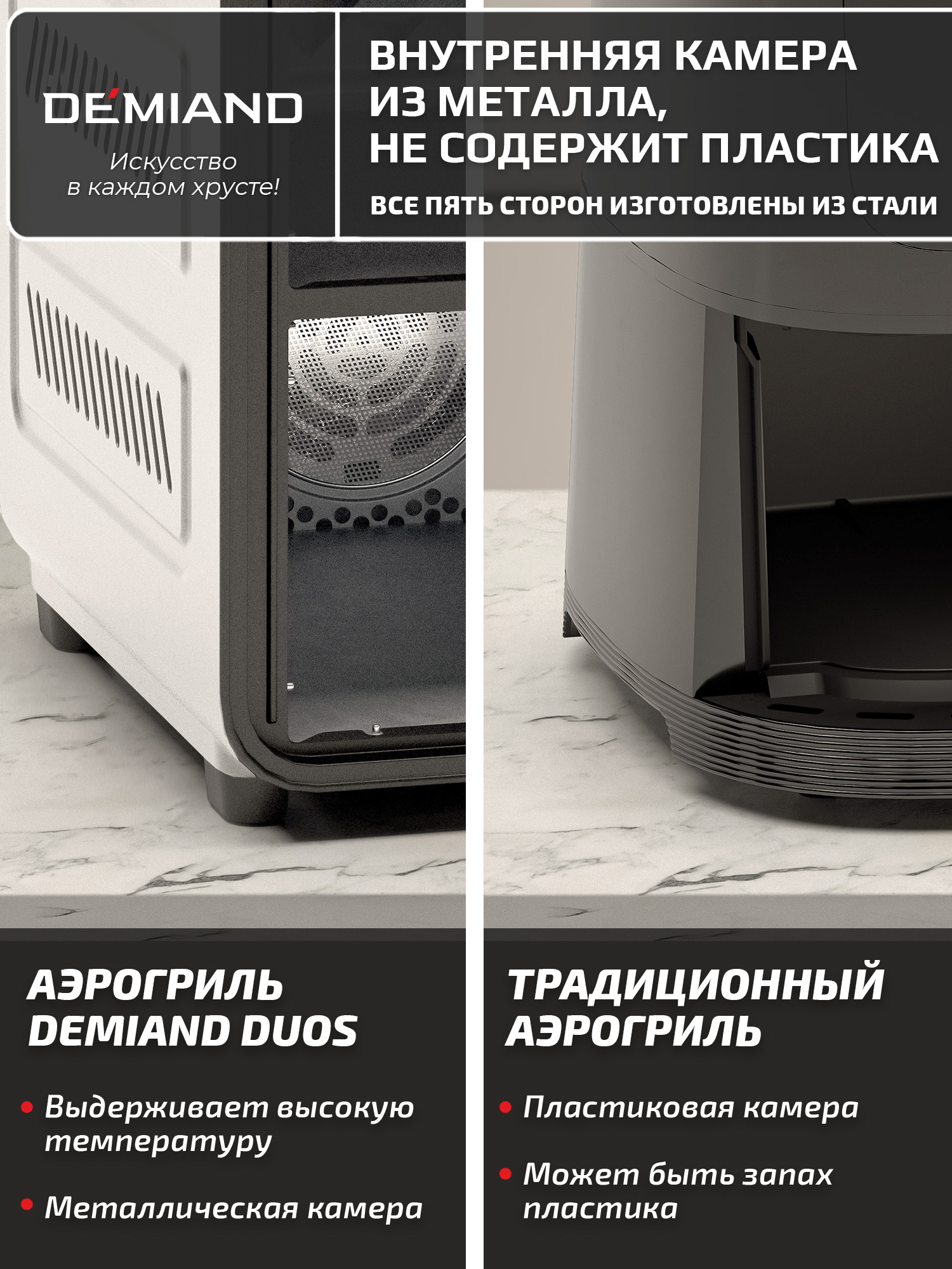Аэрогриль DEMIAND Duos с Wi-Fi 14 л - фото 18