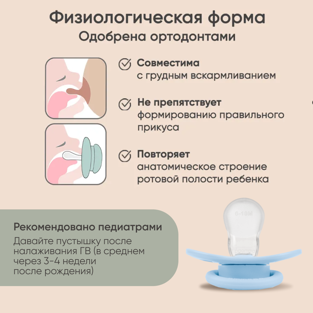 Пустышка Paomma силикон 2 шт. - фото 4