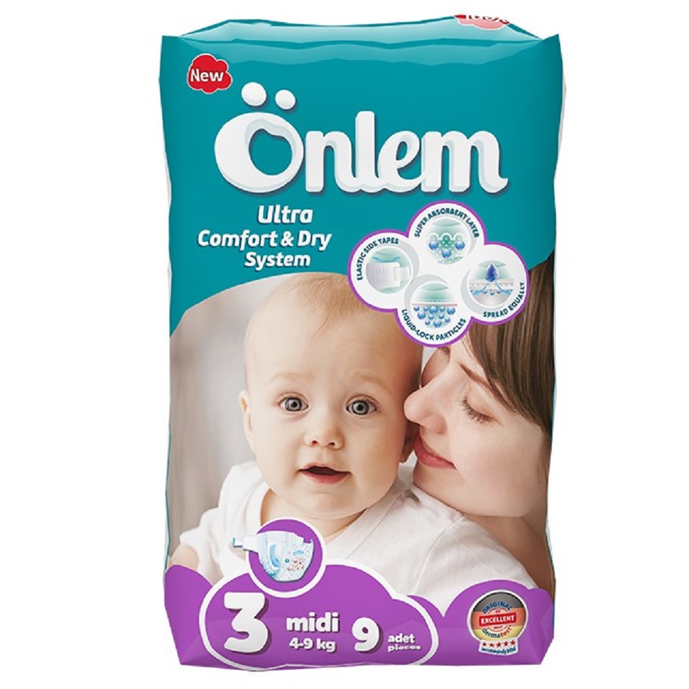 Подгузники Onlem для новорожденных 3 (4-9 кг) 9 шт. - фото 12