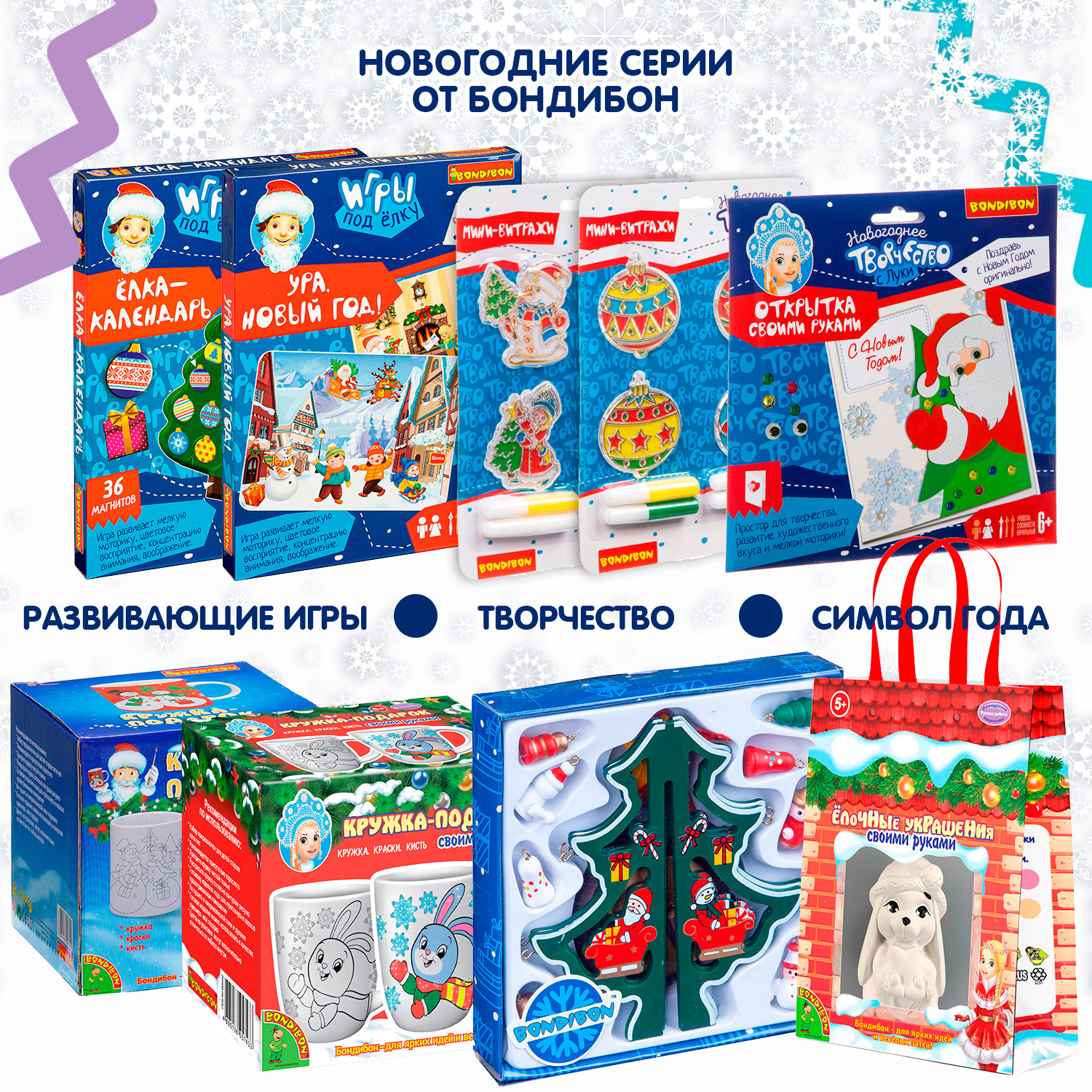 Набор для творчества Bondibon Новогодняя открытка поделка аппликация - фото 9