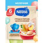 Каша молочная Nestle Мультизлаковая груша персик 200г