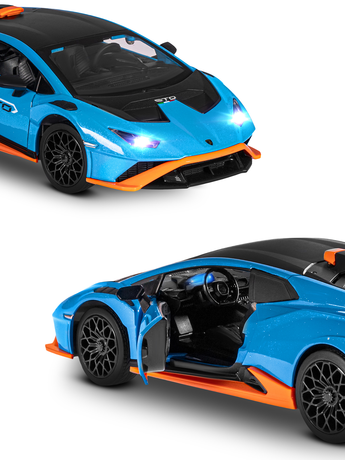 Автомобиль АВТОпанорама Lamborghini Huracan STO 1:32 JB1251660 - фото 11