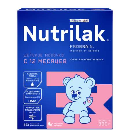 Смесь молочная Nutrilak Premium 3 300г с 12месяцев