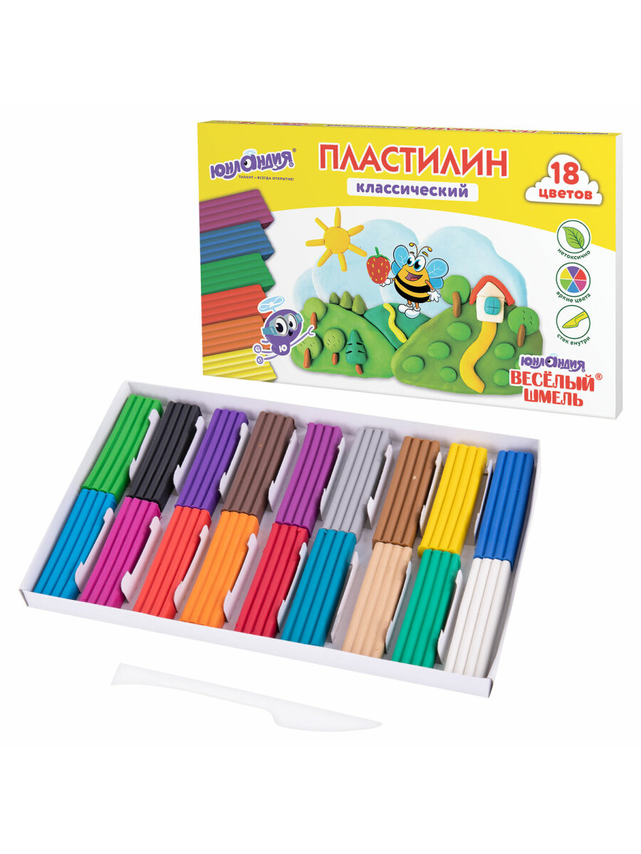 Пластилин Юнландия 18 цв. - фото 8